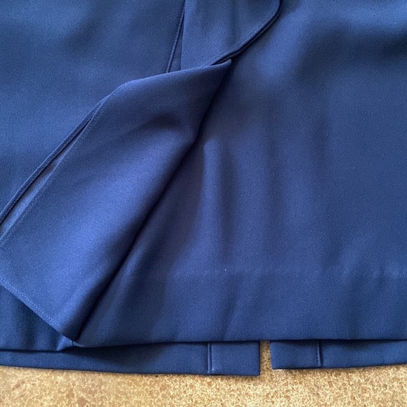 J. Crew academia navy high waist front‎ ruffle pencil skirt - Picture 5 of 9